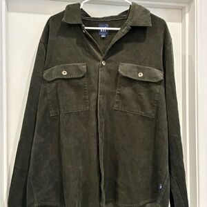 GAP Green Lightweight Corduroy Shirt Jacket